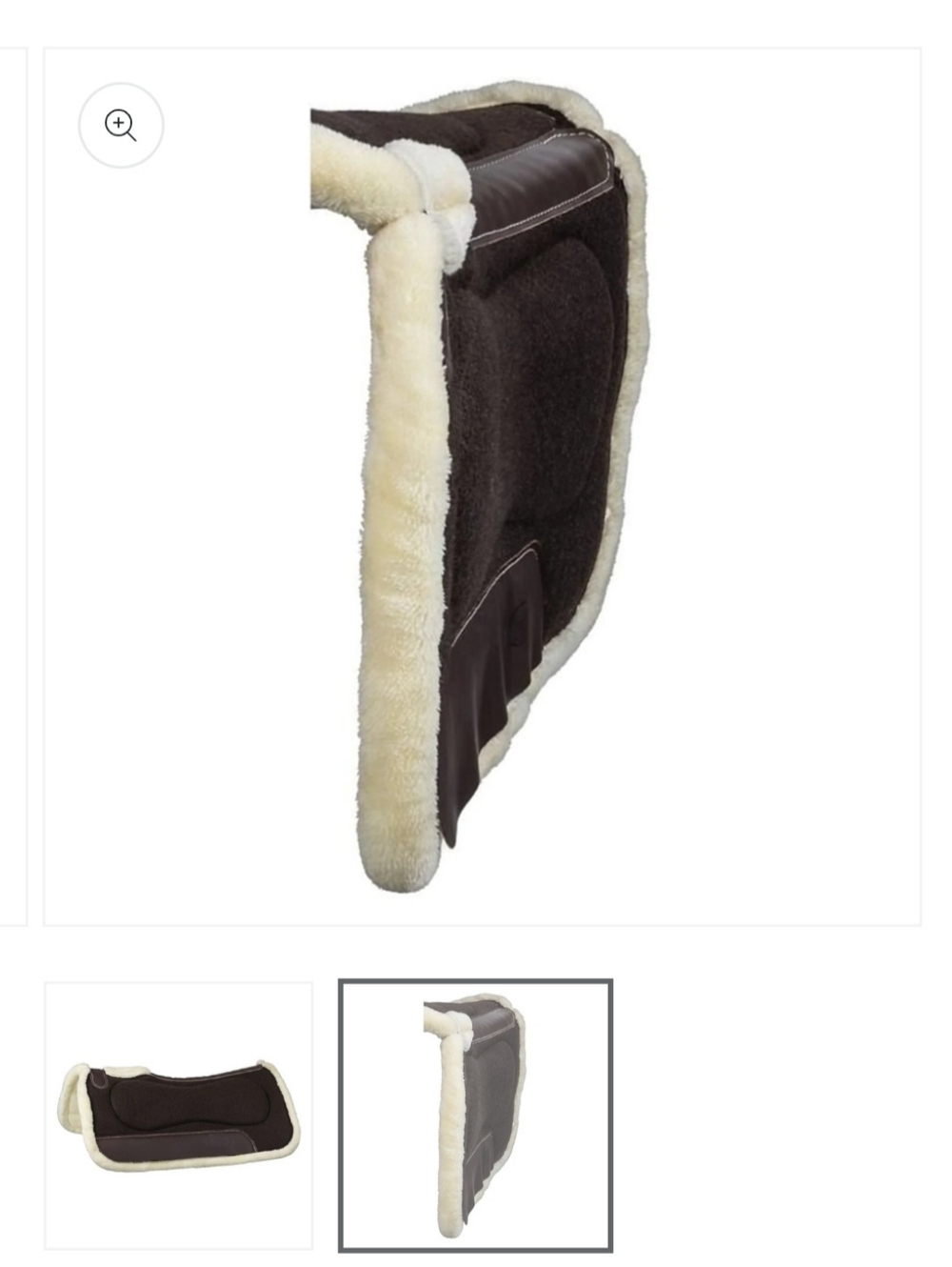 TOUGH1 Brown Western Saddle Pad with Fleece, Size 30x32 - Picture 14 of 15